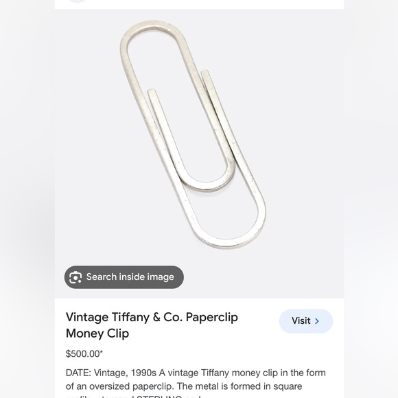 Tiffany & Co. Accessories Viral Vintage Tiffany Co Paperclip Money